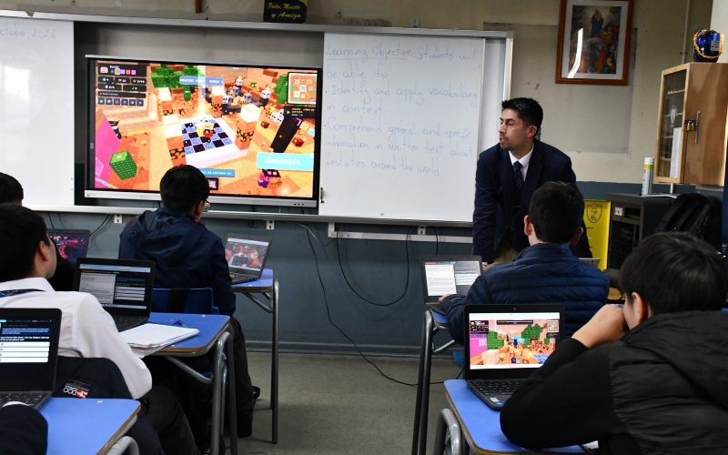 Minecraft se integra al aprendizaje del inglés en 1° medio